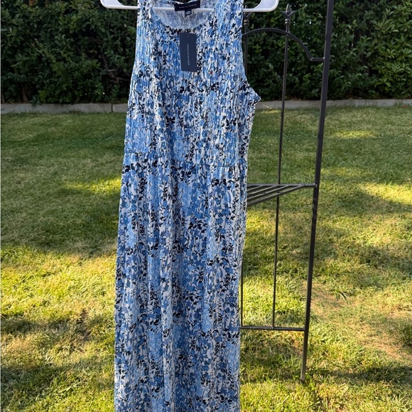 🆕 TOMMY HILFIGER Blue and White Sleeveless Maxi Sundress Size: XL - Picture 6 of 6